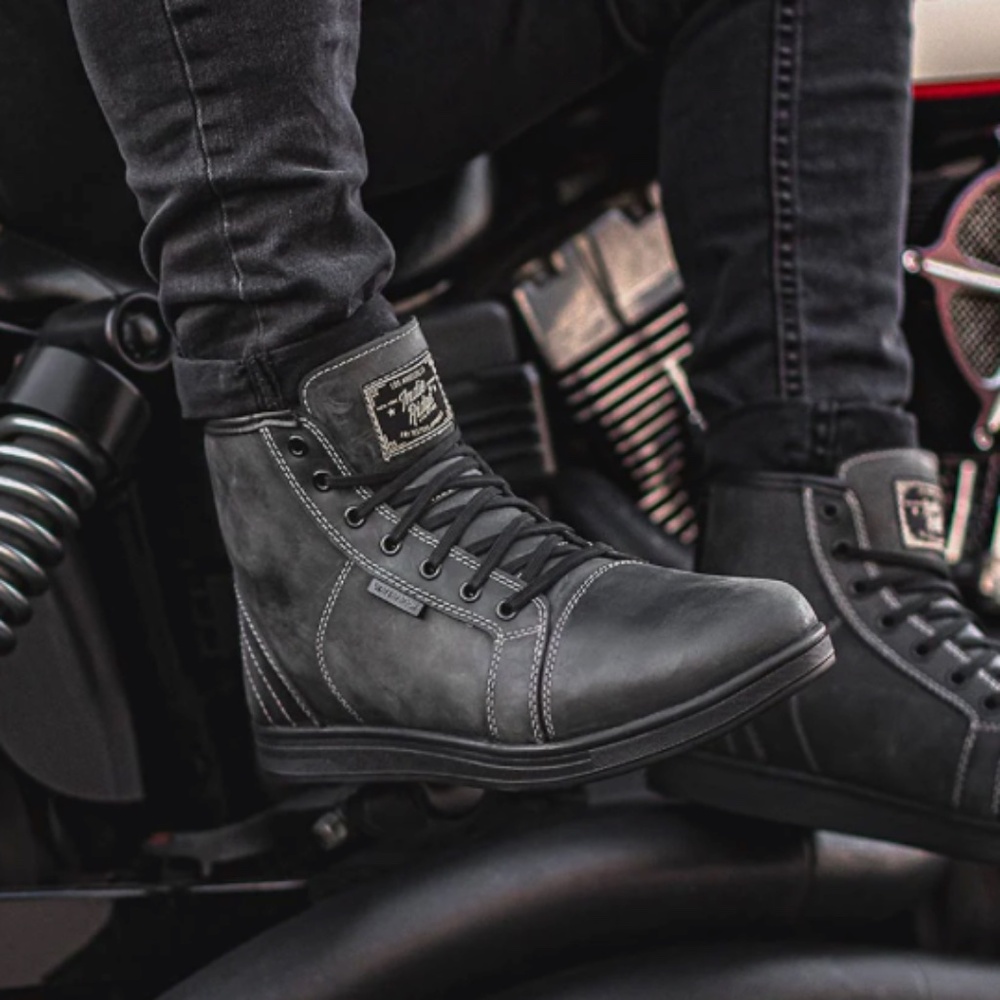 Leather Motorcycle Boots - The Crow - Picture 4 of 4